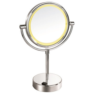 Ucore 8" 5X Magnifying Makeup Battery Operated LED Mirror