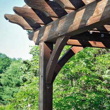 Stone Pool House & Pergola
