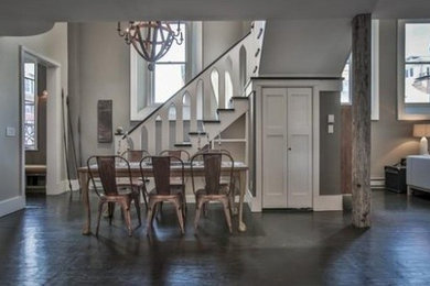 Inspiration for a modern dining room remodel in Boston