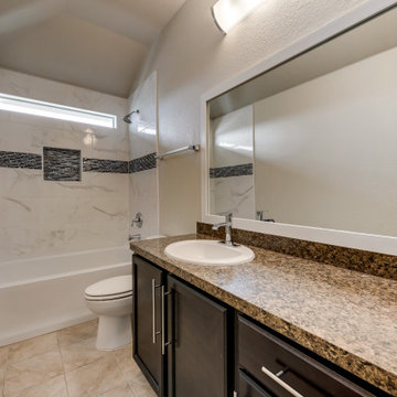 Brown Kitchen and Bathroom Remodeling and Design (vanity & Tub Look)