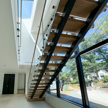 Project #126 | Contemporary Staircases with Integrated LEDs & Glass Railing