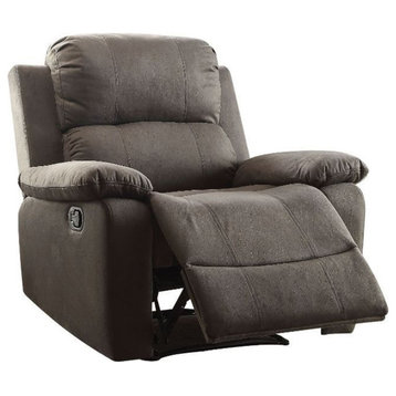 Polished Microfiber Motion Recliner, Charcoal Finish