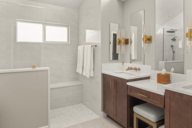 Transitional bathroom photo in Tampa