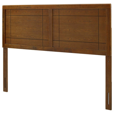 Headboard, King Size, Wood, Brown Walnut, Modern Mid-Century, Bedroom Master
