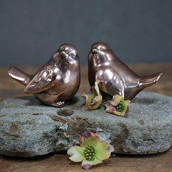 BIRD FIGURINES - ANTIQUE COPPER FINISH, SET OF 2 - Products