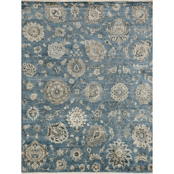 Hand Knotted 100% Hand-Spun Viscose From Bamboo Kensington Area Rug, 5'6"x8'6"