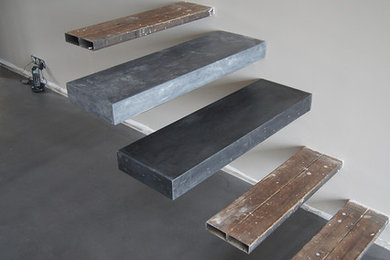 concrete floating stair