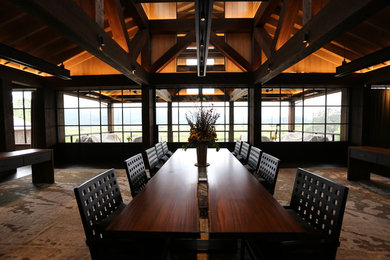 Example of a huge cottage dining room design in Sacramento