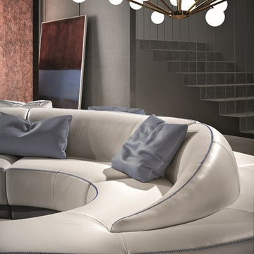 Wave Curved Sectional Sofa by Gamma Arredamenti