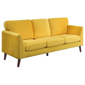 Lexicon Tolley Velvet Sofa in Yellow