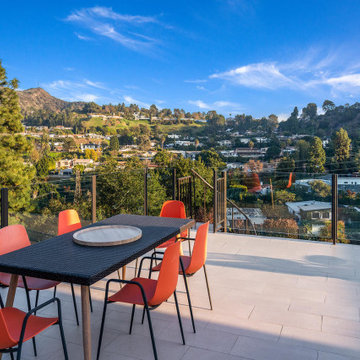 California Patio with Orange Chairs