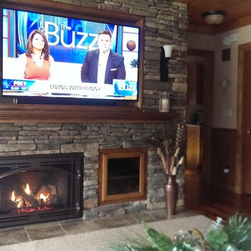 Gas Insert with TV above
