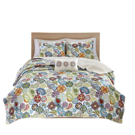 Mi Zone Microfiber Printed Quilt Mini Set, Full/Queen