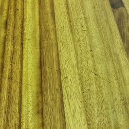 Distressed Iroko Countertop - Kitchen Countertops