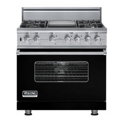 Viking 36" Pro-style Dual-fuel Range, Black Liquid Propane | VDSC5364GBKLP - Gas Ranges And Electric Ranges