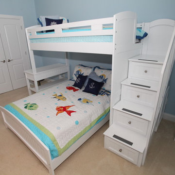 Kids bunk bed with storage