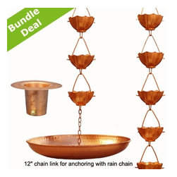 COPPER UMBRELLA RAIN CHAIN 4 PCS BUNDLE DEAL - Rain Chains