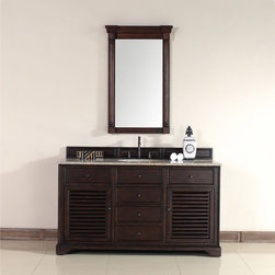 60 inch Cottage Single Bathroom Vanity Sable Finish - Bathroom Vanities And Sink Consoles
