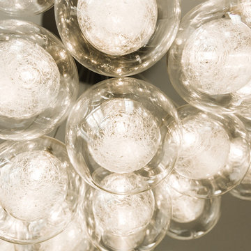 KADUR | Custom Blown Glass Chandelier | Contemporary Kitchen Cluster Light