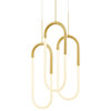 Three Clips Integrated Dimmable Sandy Gold Chandelier with SmartDimmer Included