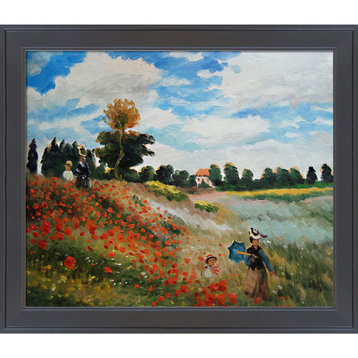 La Pastiche Poppy Field in Argenteuil with Gallery Black, 24" x 28"
