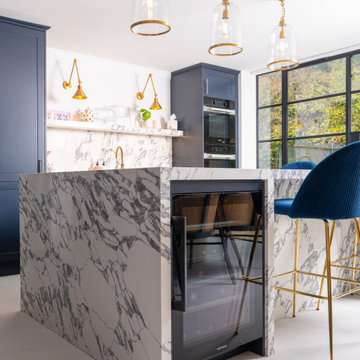 Blue Classic Kitchen in Wheathampstead
