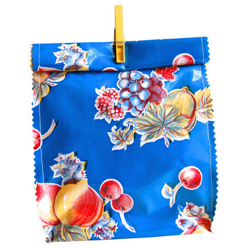 Oil Cloth Fruit Lunch Bag, Blue