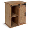 Cates Wood End Table with Sliding Barn Door