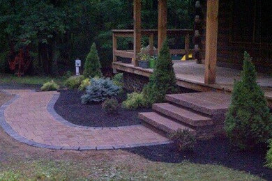 Idée de décoration pour un jardin chalet.