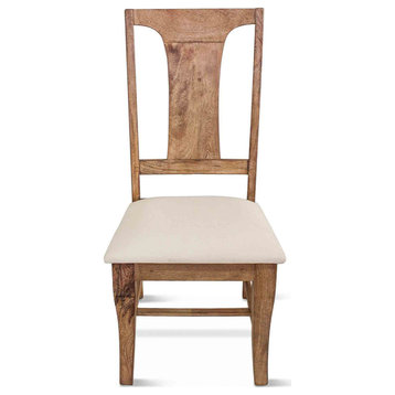Pengrove Mango Wood Upholstered Dining Chairs, Set of 2
