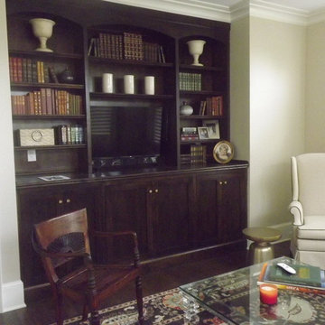 Study Bookshelves and Entertainment Center, Plaza Condo, Kansas City, MO