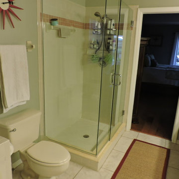 Master bathroom before and after