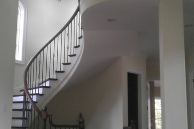 Inspiration for a timeless staircase remodel in Charlotte
