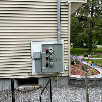 A clean, code-compliant multi-unit meter upgrade that replaced a tired old servi