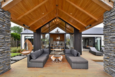 This is an example of a contemporary patio in Christchurch.