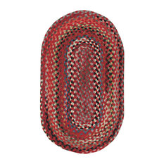 St. Johnsbury Braided Oval Rug, Medium Red, 9'2"x13'2"