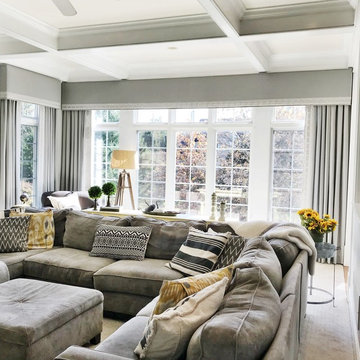 Family room and kitchen cornices