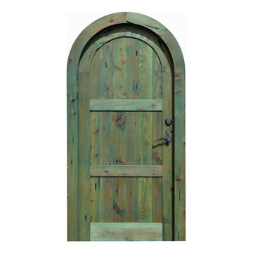 Iron Bar and Wood Entry Gate