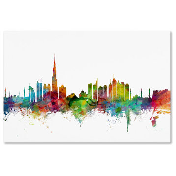 'Dubai Skyline' Canvas Art by Michael Tompsett