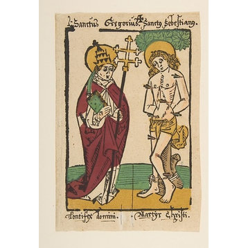 St. Gregory And St. Sebastian, Schr. 1493X Print