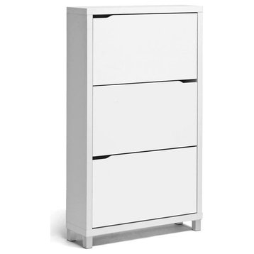 Simms Shoe Cabinet in White