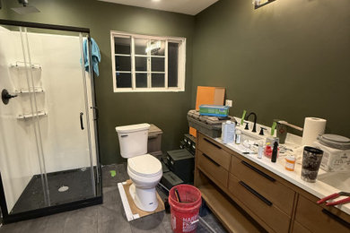 Inspiration for a contemporary bathroom remodel