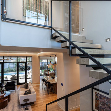 Open Staircase and Living Connection