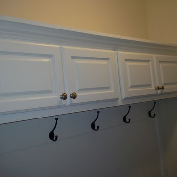 Mudroom Built-in with Dark Bench Seat