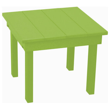 Poly Hampton End Table, Tropical Lime
