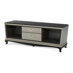 AICO Furniture - After Eight Entertainment Console in Titanium - 19097-16 - Entertainment Centers And Tv Stands