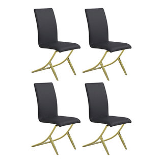 Carmelia Upholstered Dining Side Chair Black (Set of 4)