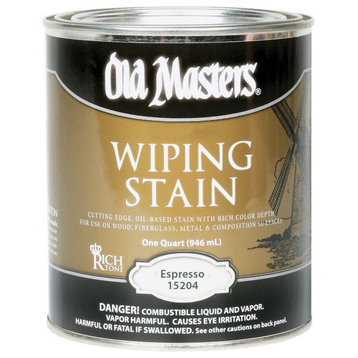 Old Masters 15204 Semi-Transparent Wiping Stain, Quart, Espresso