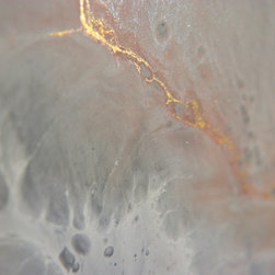 close up of "Beneath The Hot Gates" - Mixed Media Art