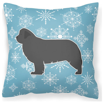 Bb3564Pw1818 Winter Snowflake Newfoundland Decorative Pillow